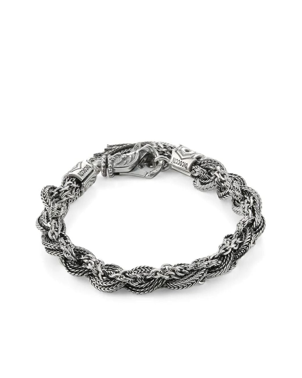 Emanuele Bicocchi Metallic Medium Round Braid Bracelet