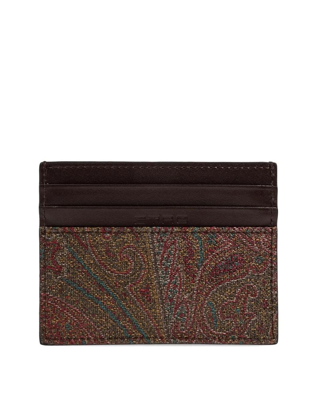 Etro Brown Arnica Card Holder for men