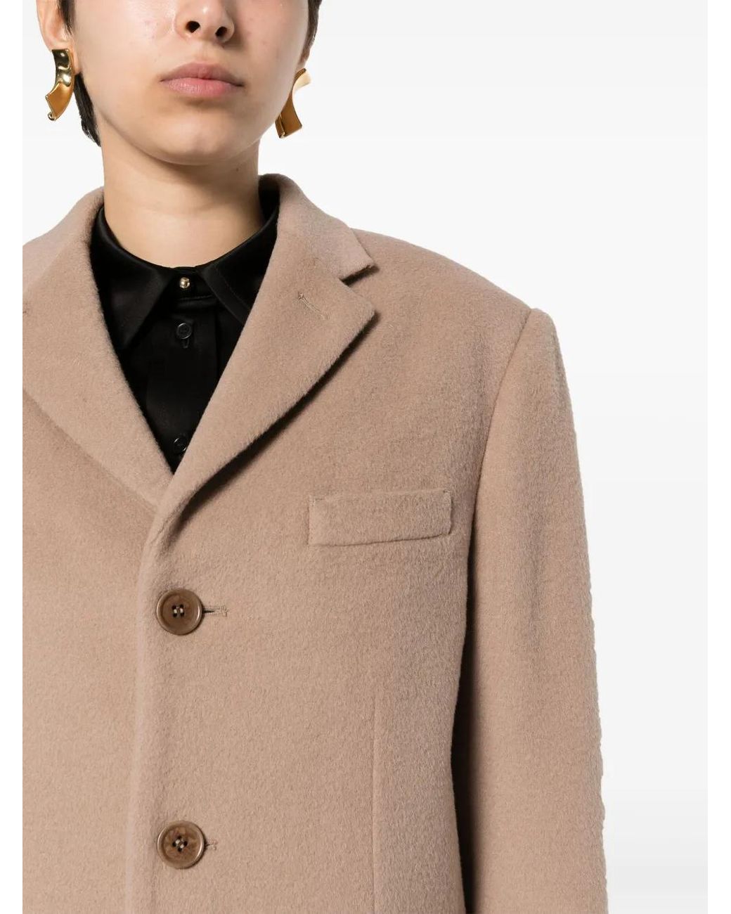 Manteau À Simple Boutonnage Aspesi en coloris Natural