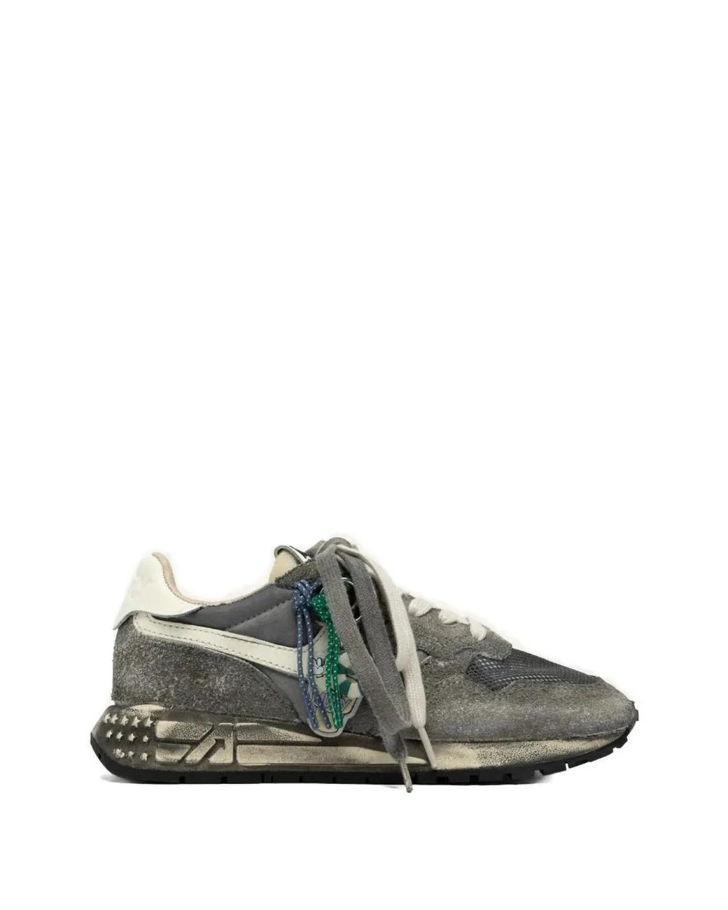 Autry Green Reelwind Super Vintage Lace-Up Sneakers