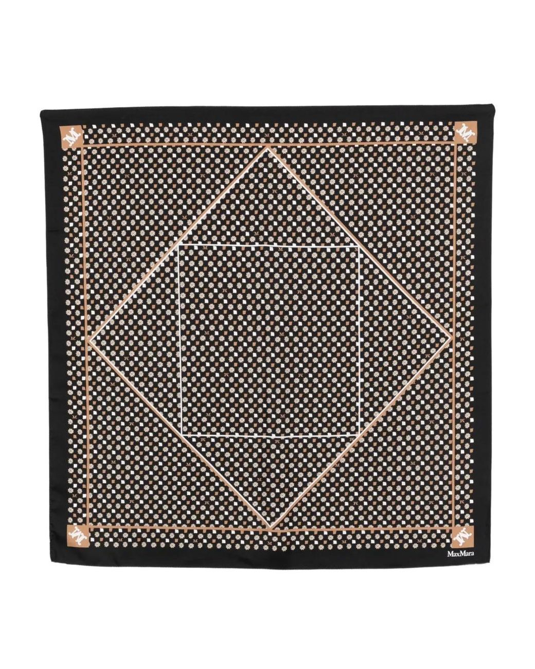 Max Mara Black Silk Foulard