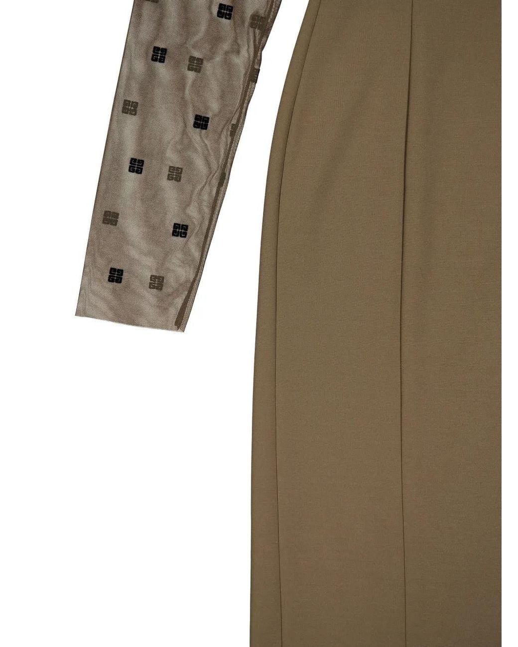 Givenchy Natural Logo-Jacquard Midi Dress