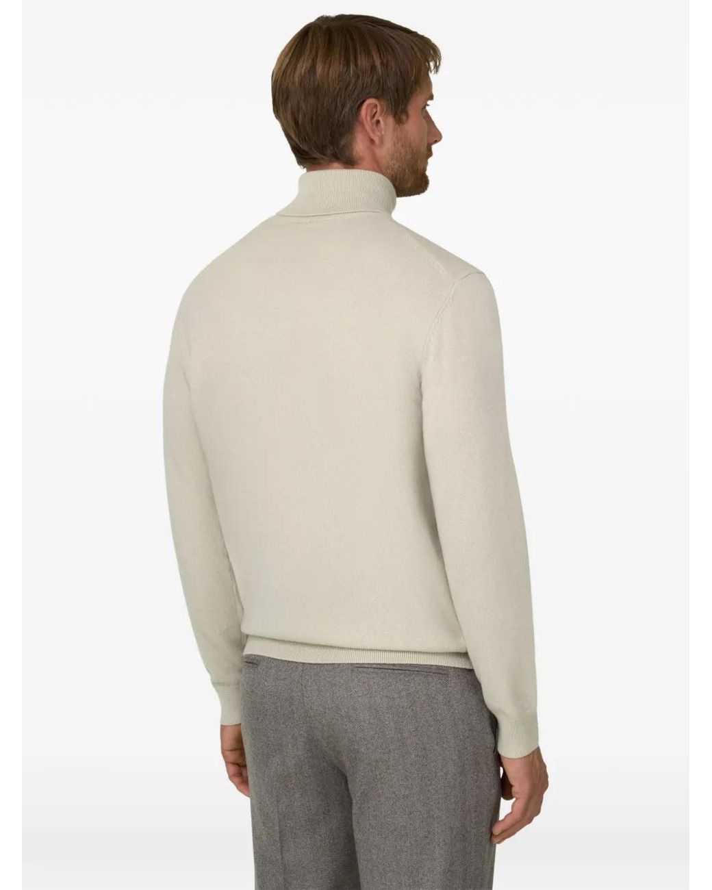 Boggi White Turtleneck Jumper for men