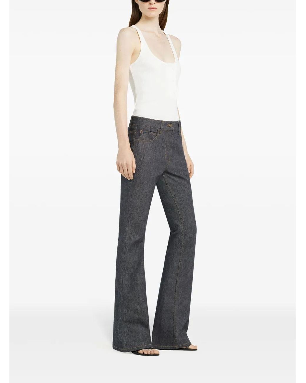 Courreges Gray Bootcut Jeans