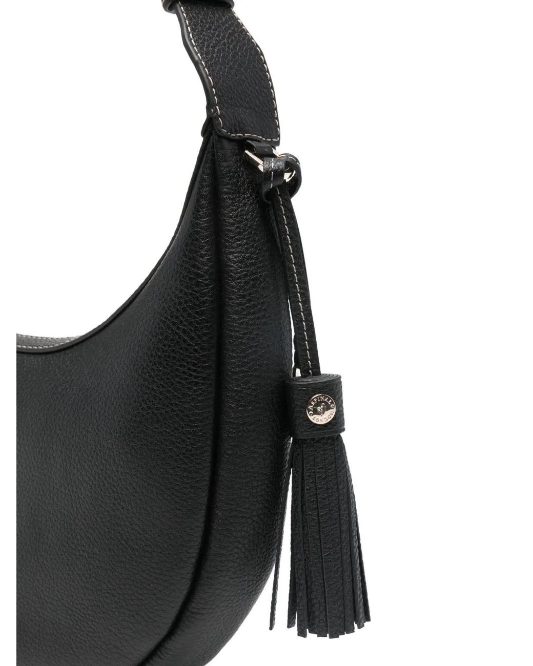 Aspinal Black Small Hudson Shoulder Bag