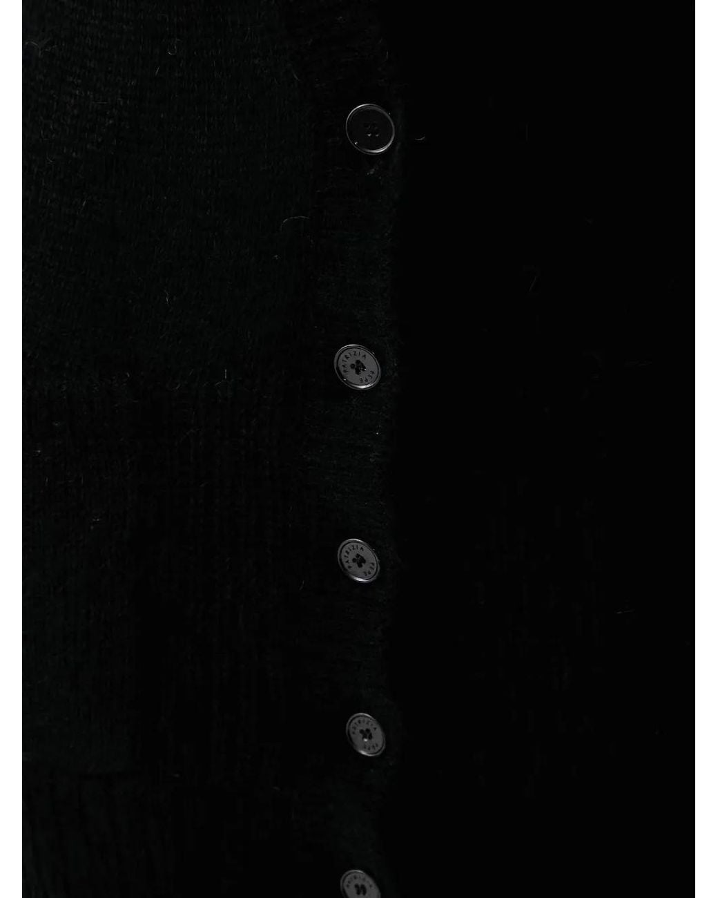 Patrizia Pepe Black Ribbed-Trim Longline Cardigan