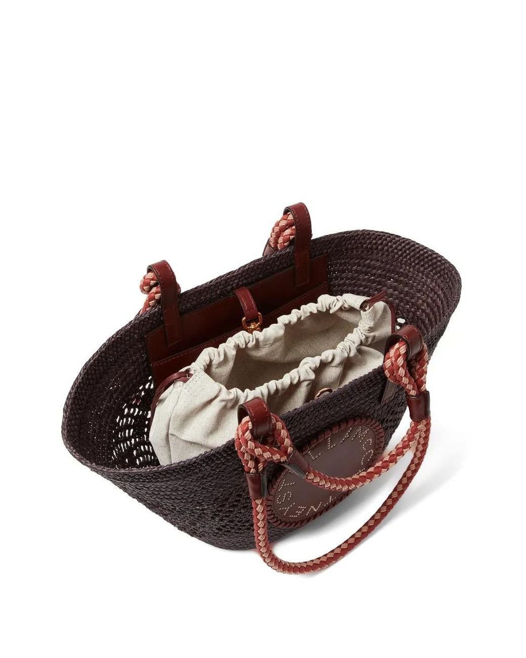 Stella McCartney Brown Petit Sac Seau À Logo En Corde