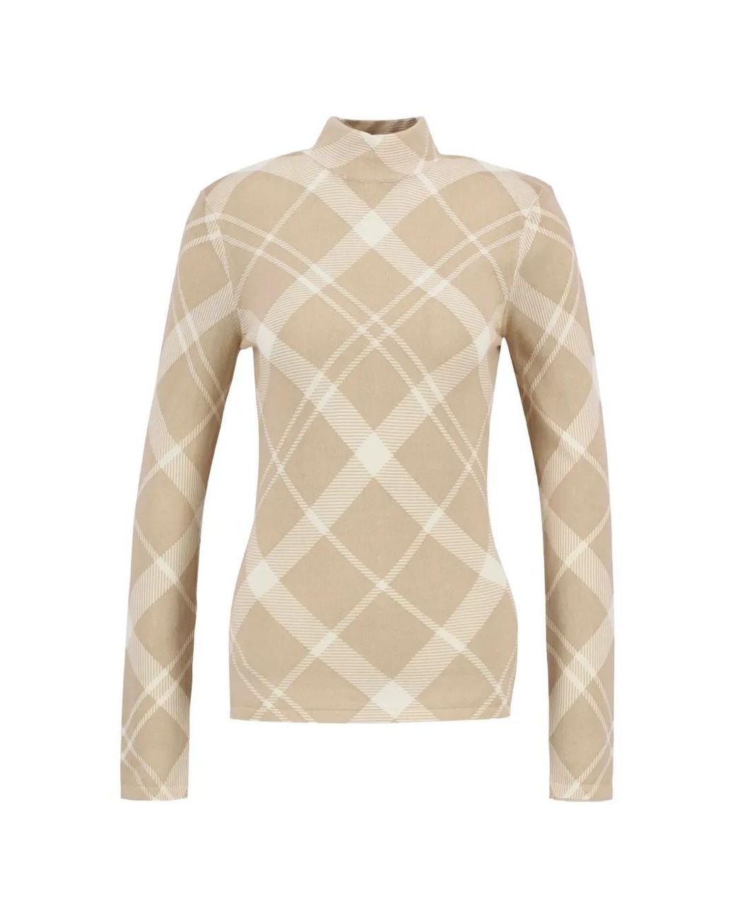 Barbour Blue Savannah Argyle High-Neck Top
