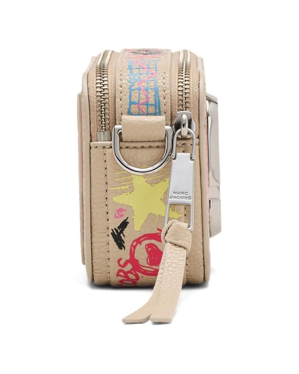 Marc Jacobs Gray The Punk Scribble Snapshot Crossbody Bag