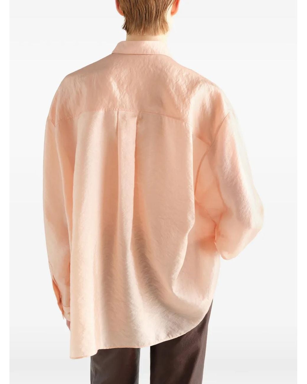 Lemaire Pink Draped Shirt