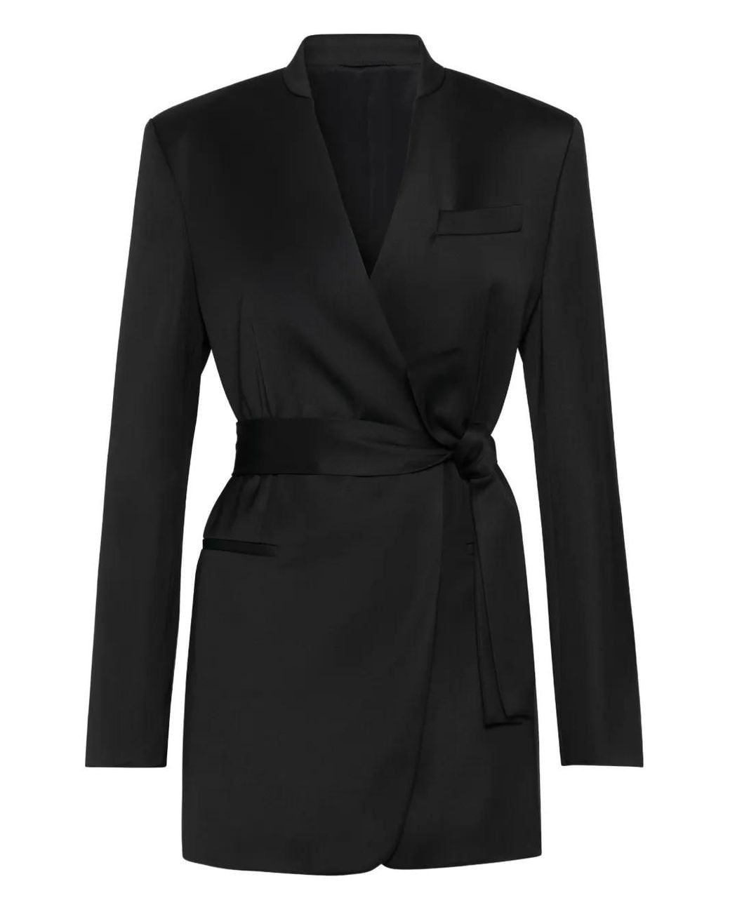 Brunello Cucinelli Black Belted Wrap Blazer