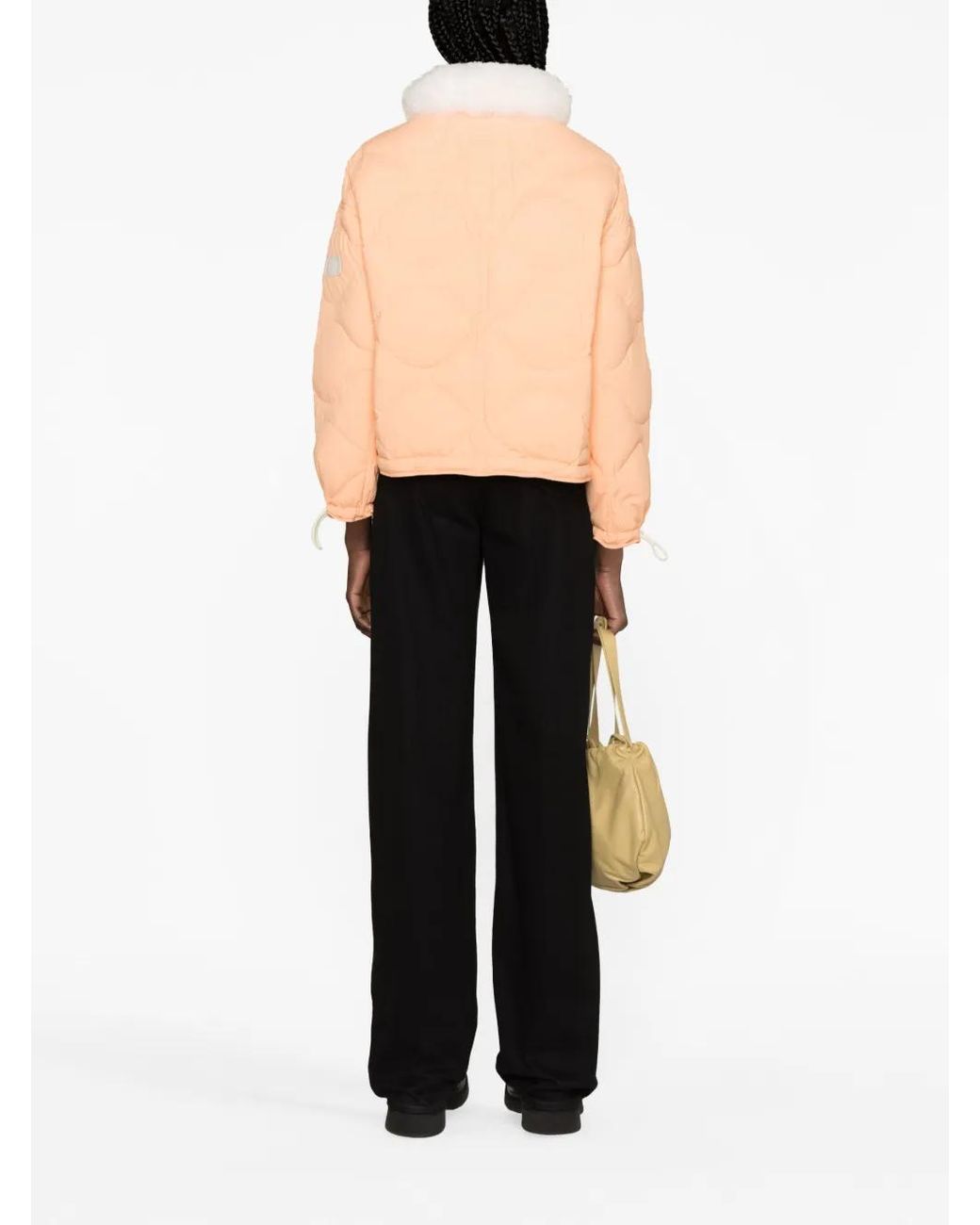 Yves Salomon Pink Concealed-Fastening Padded Jacket