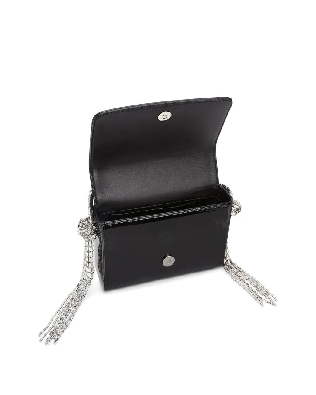 Alexandre Vauthier Black Patent-Finish Clutch Bag