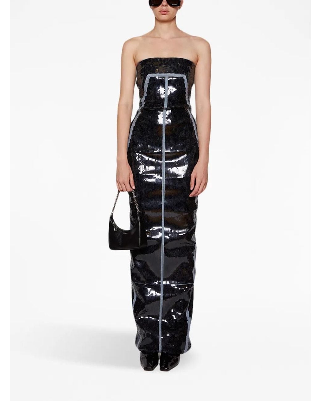 Khaite Black Marfa Croc-Effect Leather Over-The-Knee Boots
