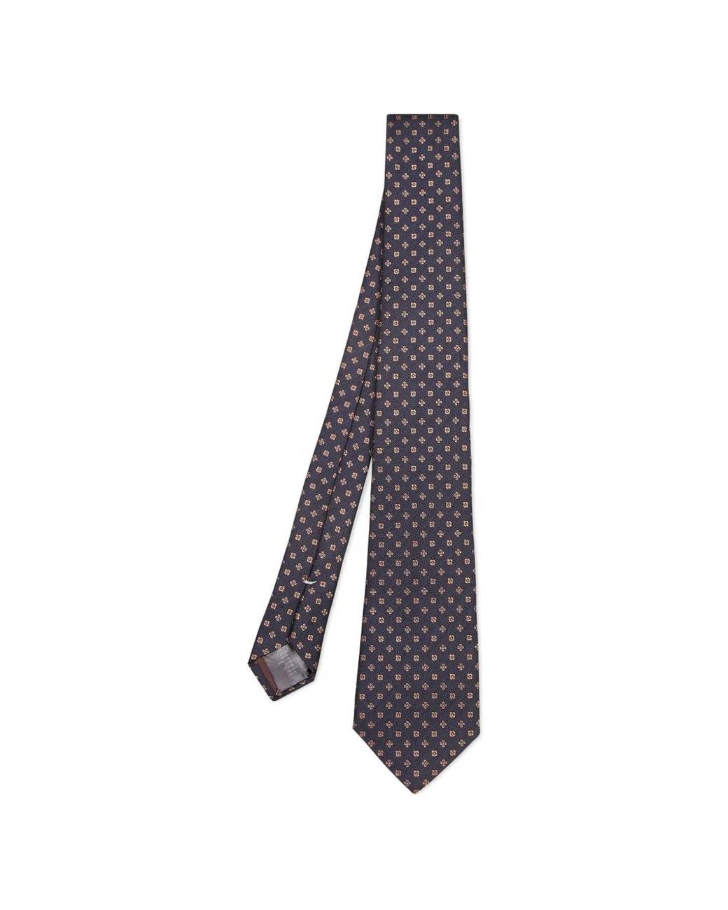 Canali Purple Floral-Jacquard Tie for men