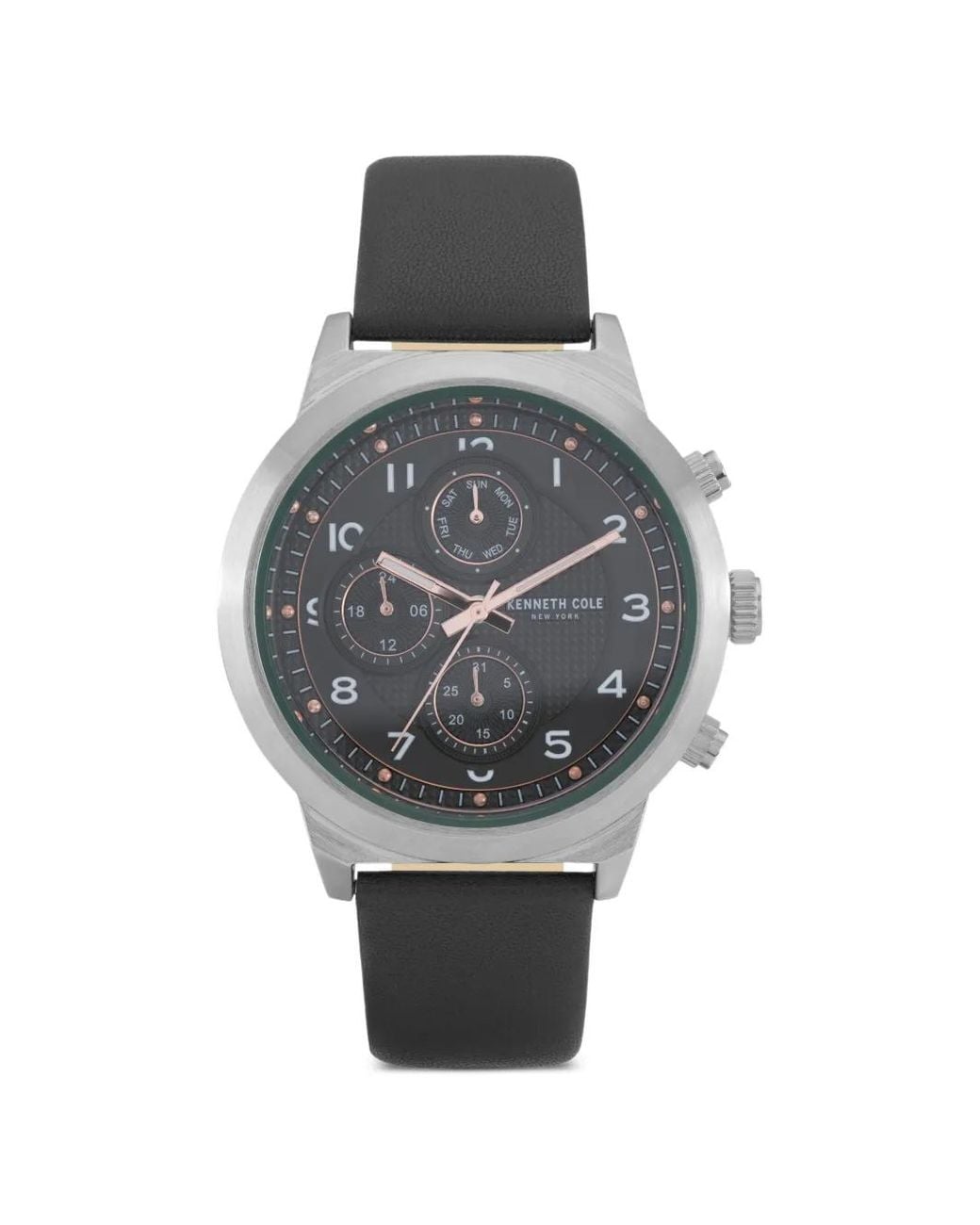 Kenneth Cole Gray Montre À Boîtier Rond Mm for men