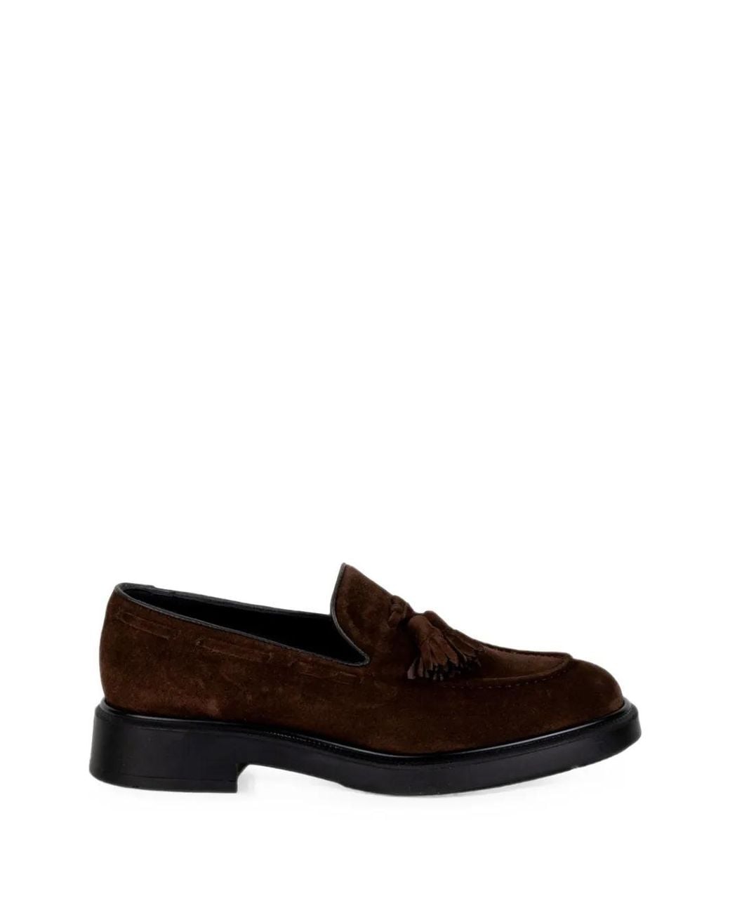 Fratelli Rossetti White Tassel-Detail Suede Loafers