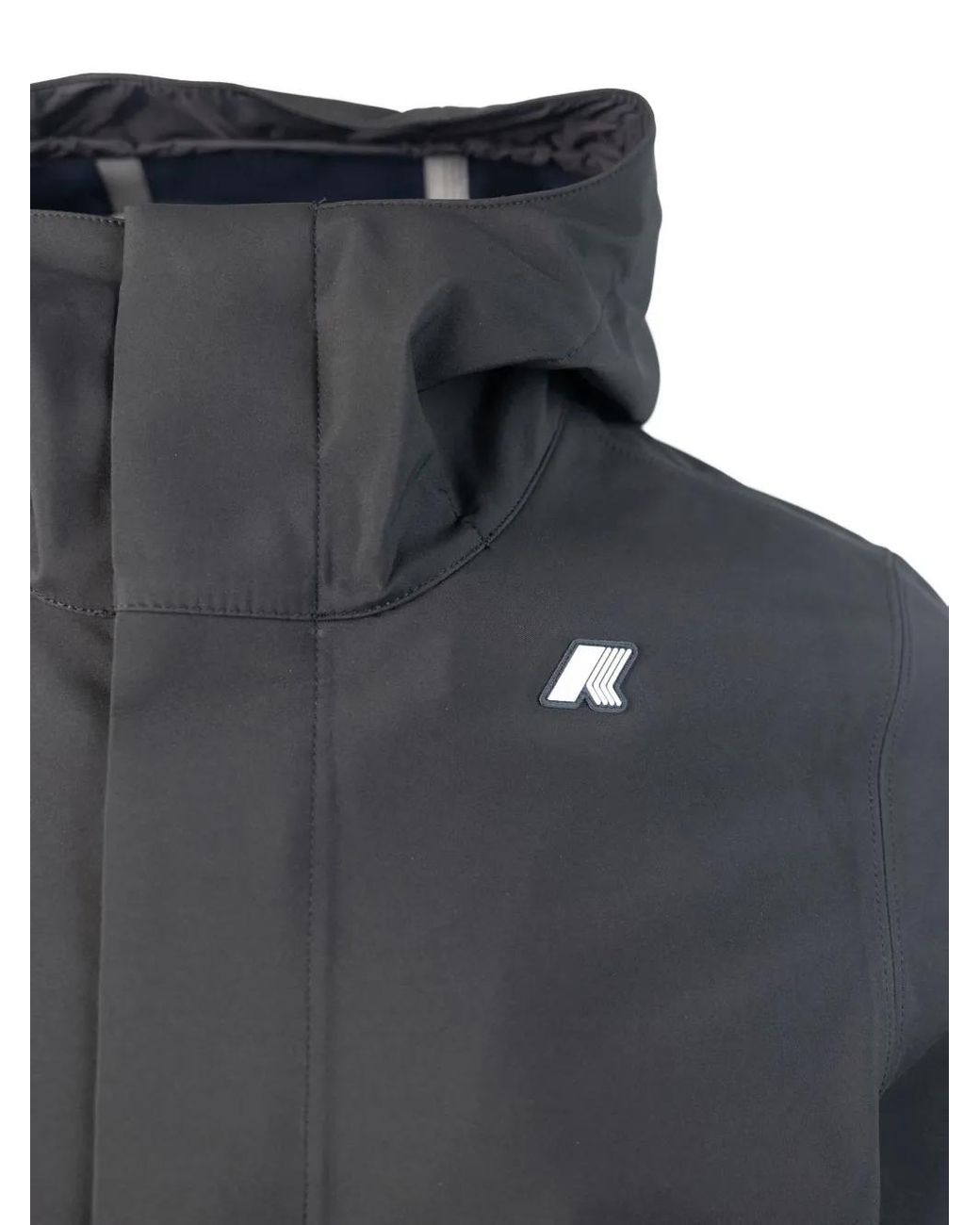 K-Way Gray Tommy Zip-Fastening Coat for men