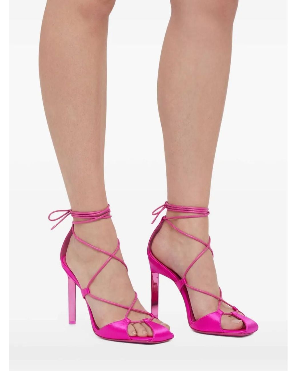 The Attico Pink Adele 105mm Sandals