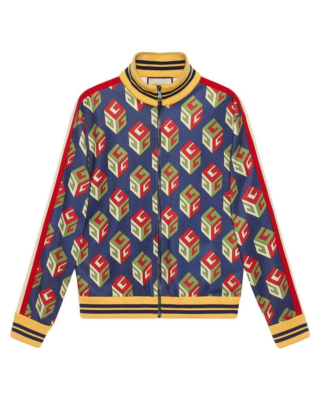 Gucci technical jersey jacket blue deals