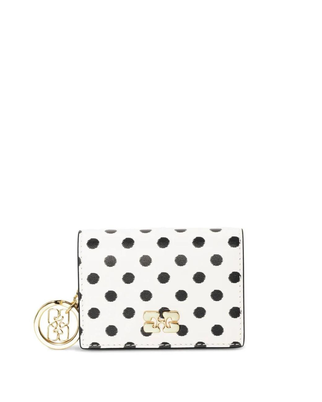 Ganni White Bou Card Holder Flap