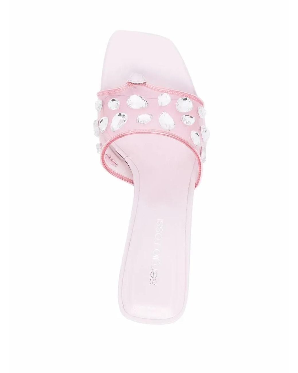 Sergio Rossi Pink 75Mm Crystal-Embellished Sandals