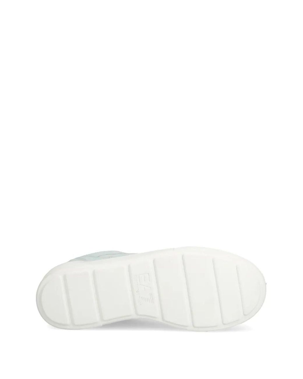 EA7 White Sneakers Mit Kontrasteinsätzen