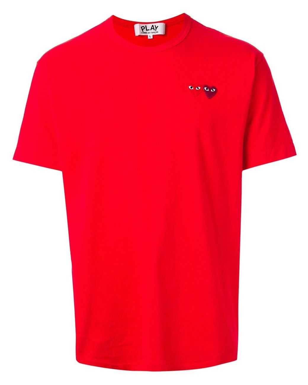 Tee shirt Double Coeur Rouge COMME DES GARÇONS PLAY pour homme en coloris  Rouge | Lyst