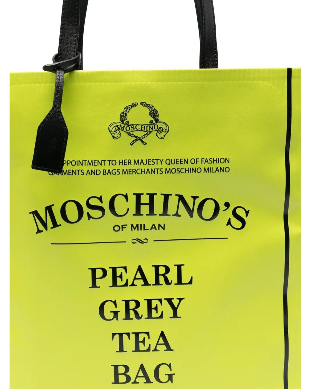 Moschino Yellow Logo-Print Tote Bag