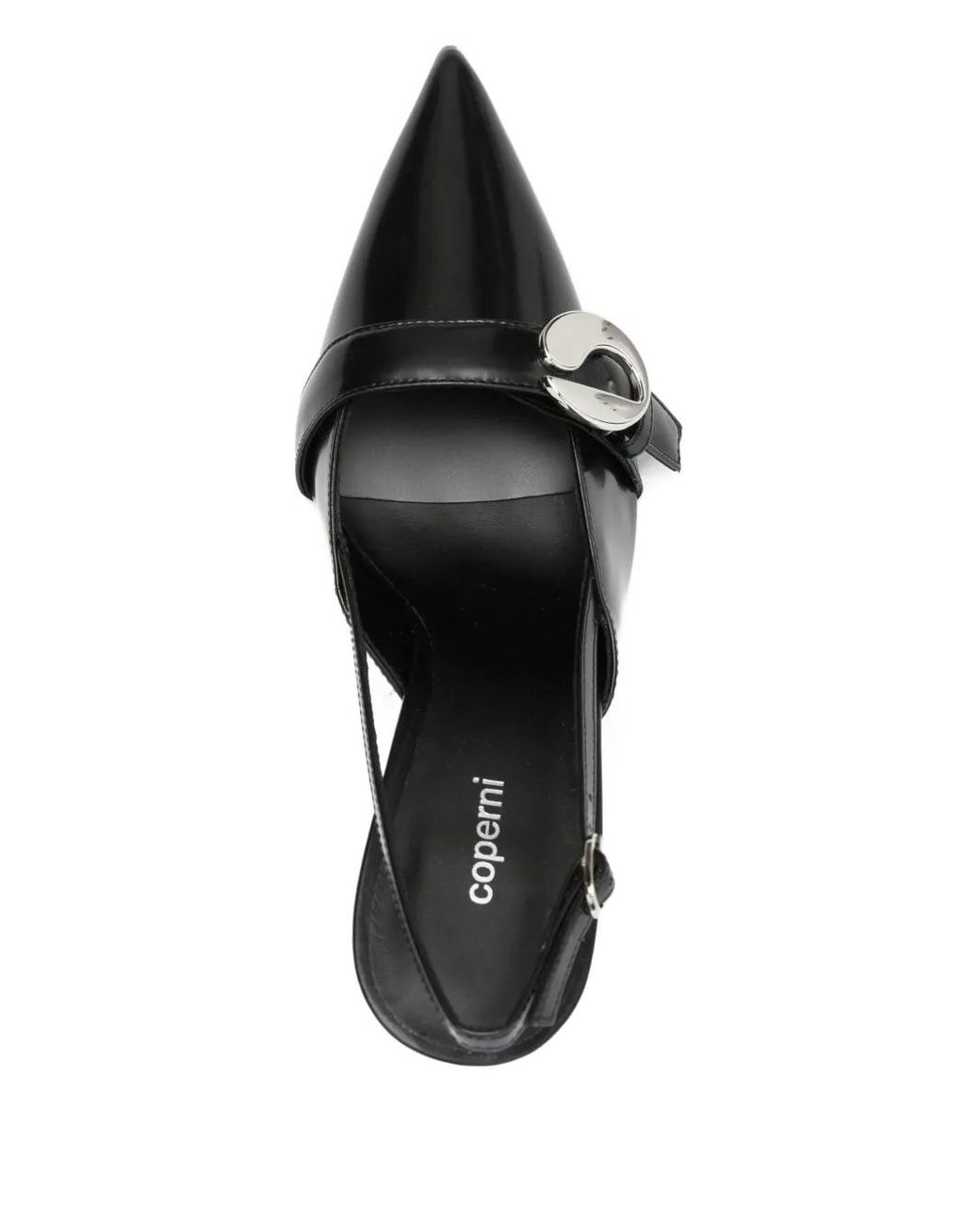 Coperni Black Pointed-Toe Slingback Pumps