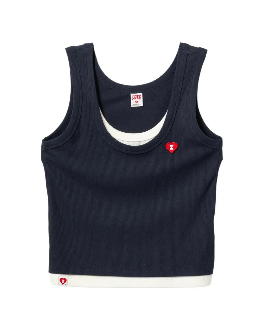AAPE BY A BATHING AP Blue Logo-Print Vest Top