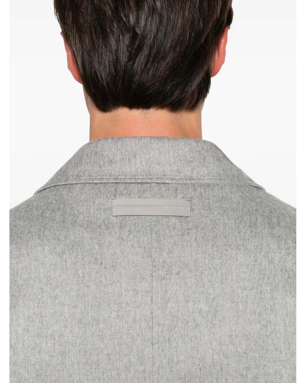 Zegna Gray Button-Fastening Shirt Jacket for men