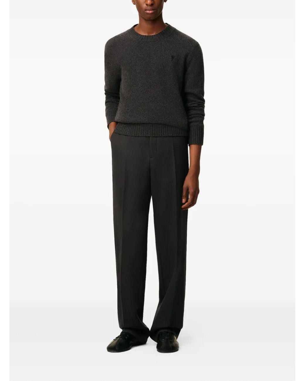 AMI Black Trousers Wide for men