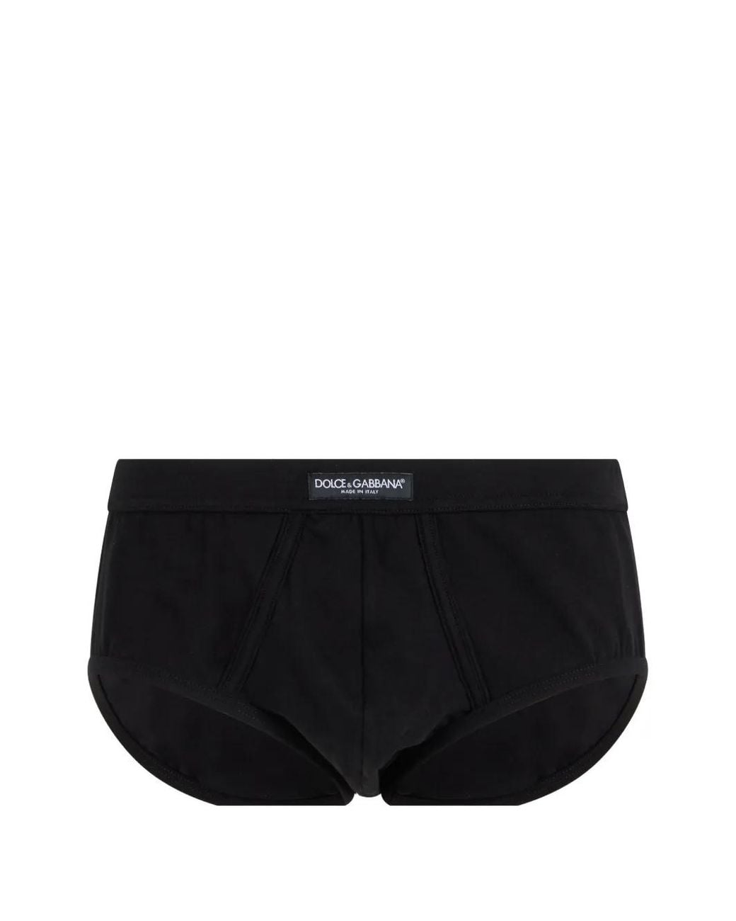 Dolce & Gabbana Black Logo-Patch Briefs for men