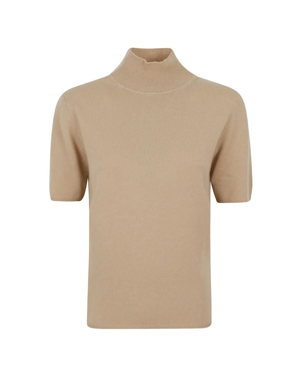 Allude Natural T-Shirt À Col Montant