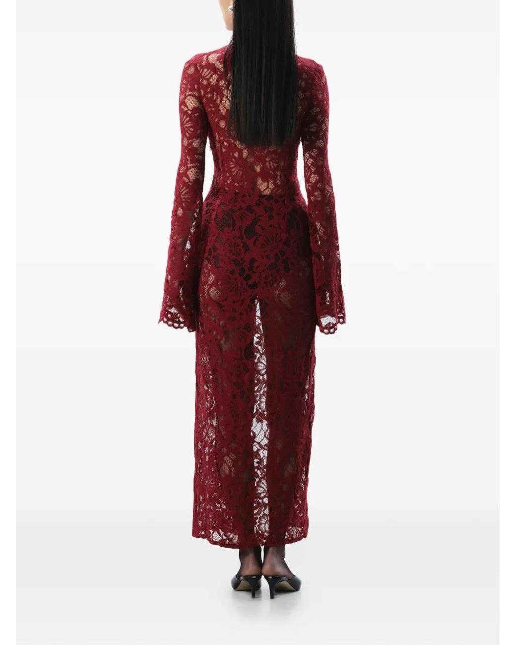 MANURI Sally Maxi Dress in Red | Lyst