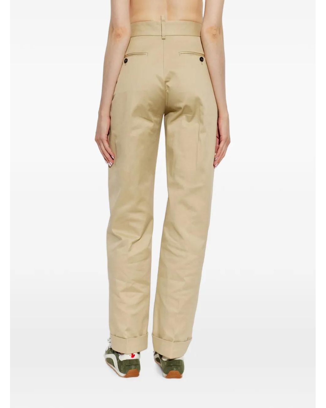 DSquared² Natural Creased Trousers