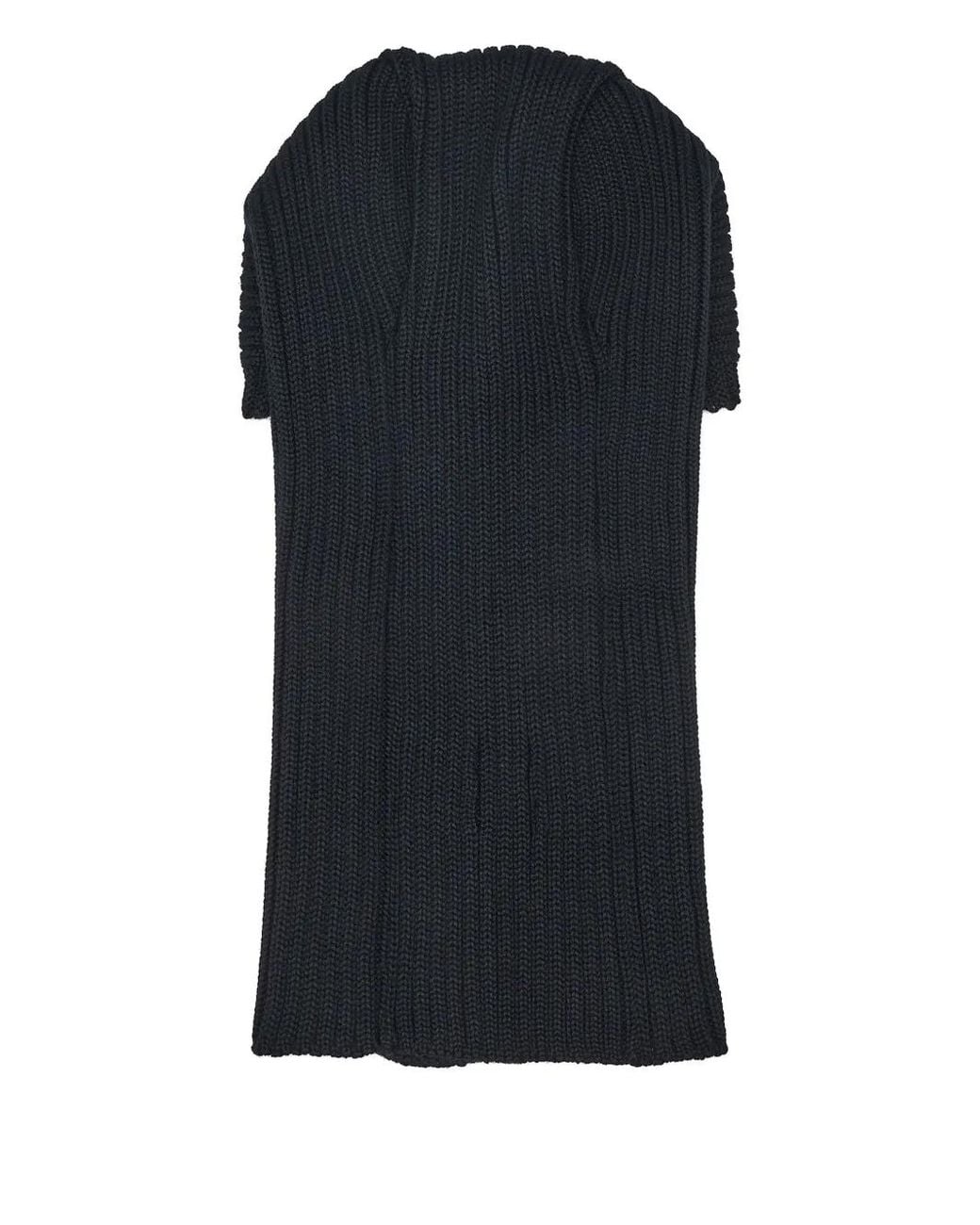 Needles Black Logo-Embroidered Ribbed Balaclava for men