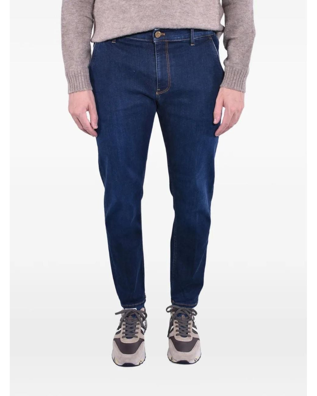 Re-hash Blue Five-Pocket Jeans for men