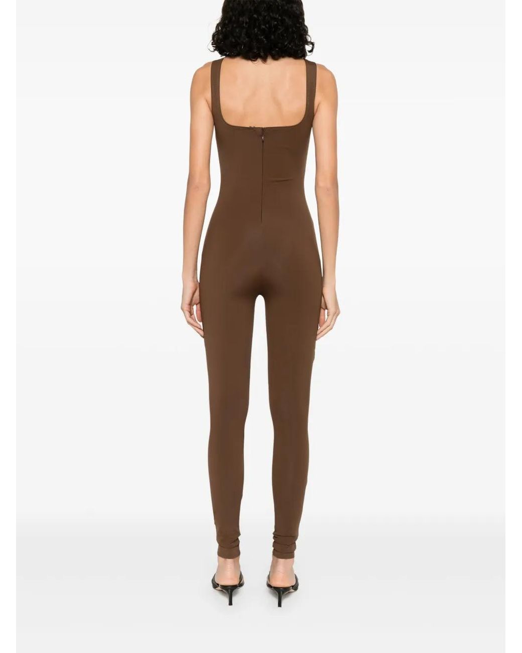 Entire studios Brown Square Neck Jumpsuit