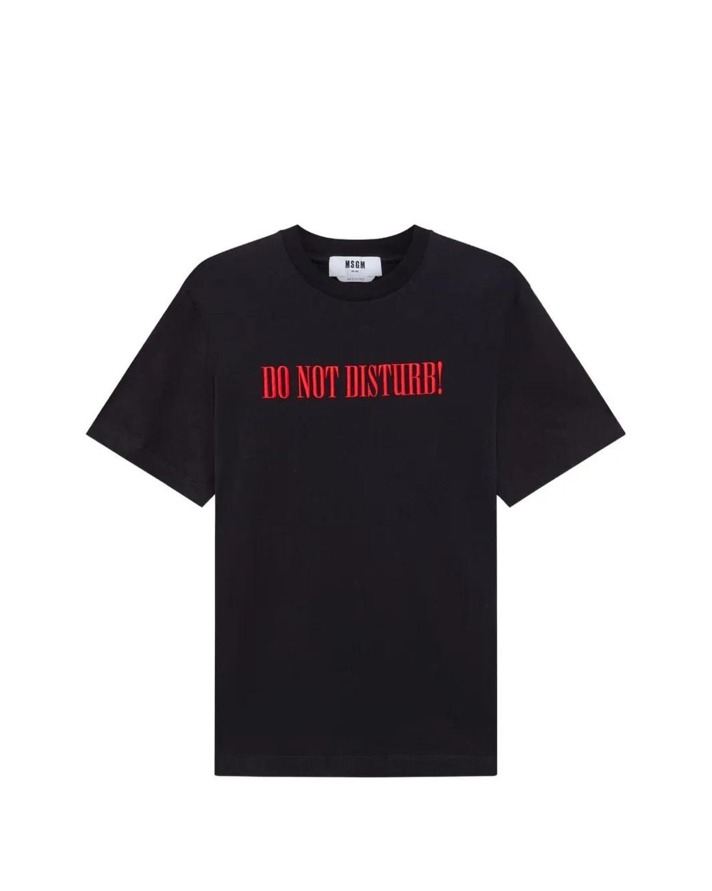 MSGM Blue Slogan-Embroidered T-Shirt for men