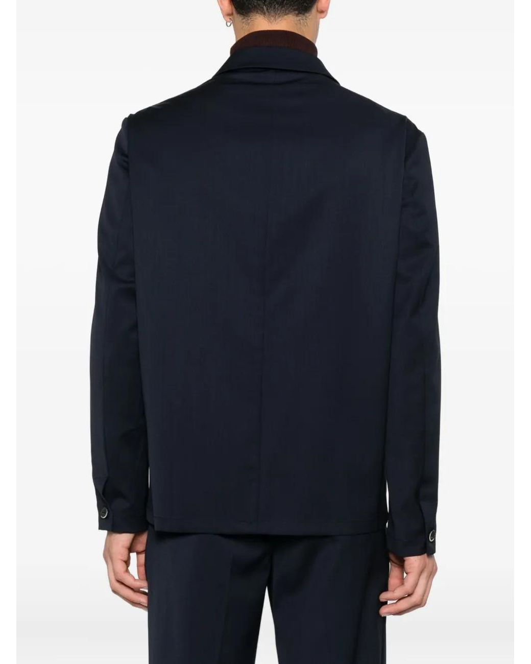 Barena Black Button-Fastening Patch-Pocket Jacket for men