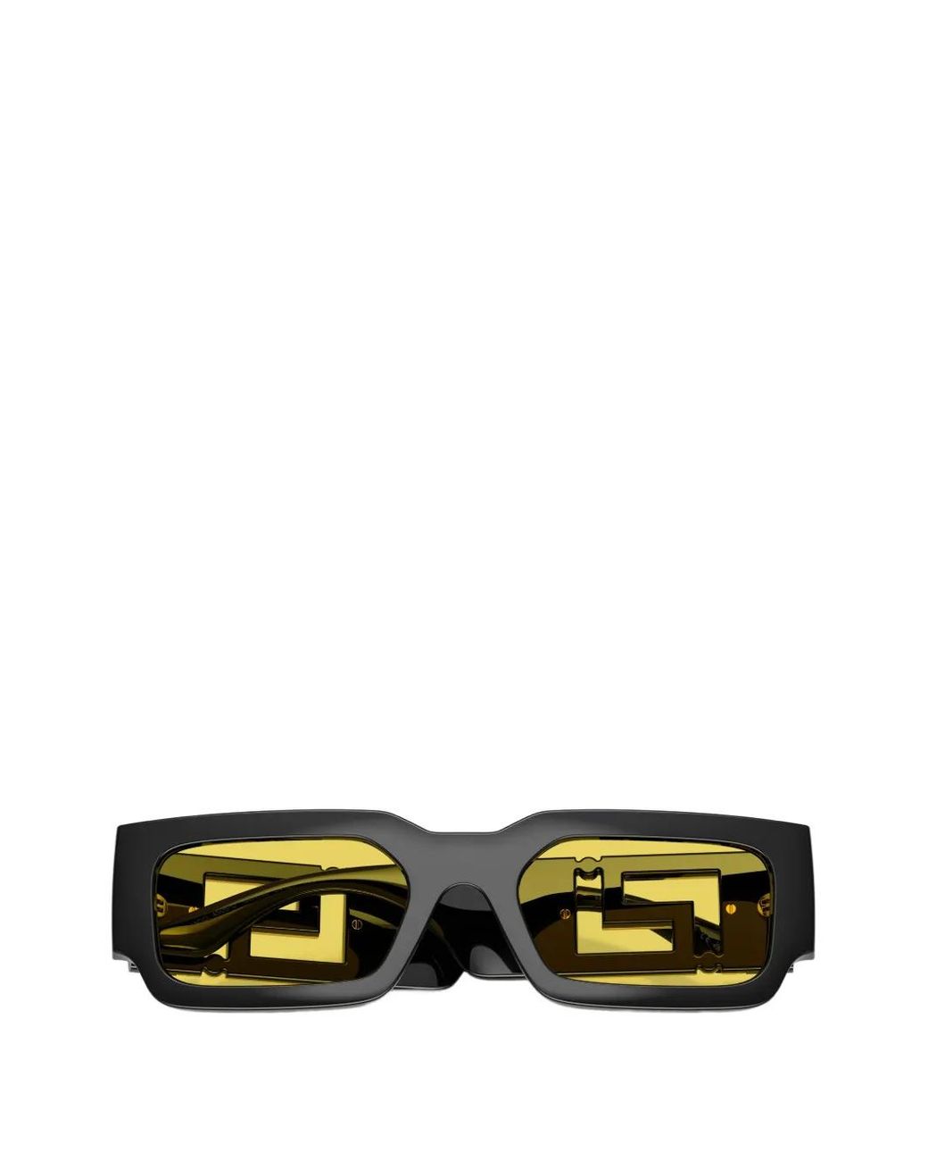 Versace Sonnenbrille Mit Eckigem Gestell in Black für Herren