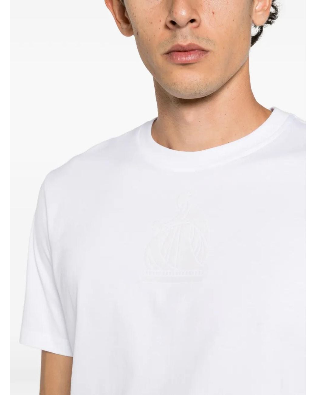 Lanvin White Crew-Neck T-Shirt for men