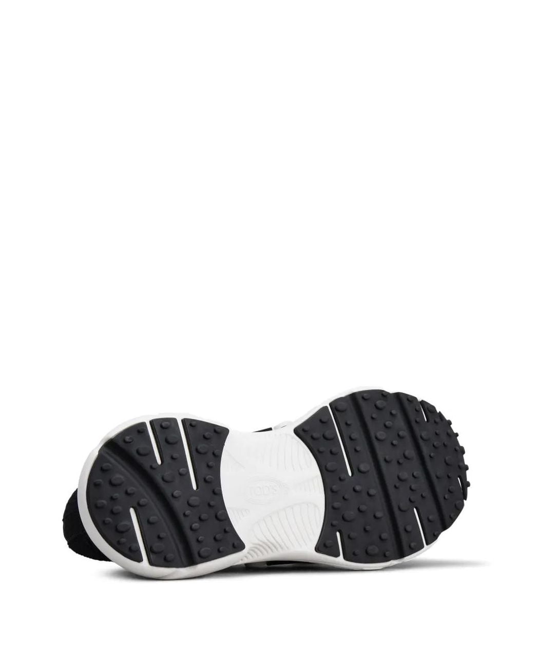 Tod's Black Knitted Applique Logo Slip-On Sneakers