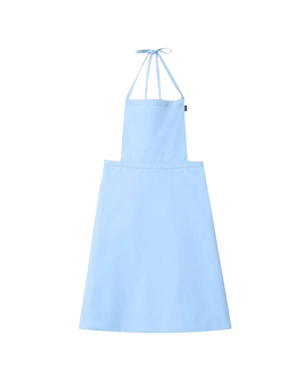 Miu Miu Blue Tie-Fastening Sleeveless Apron Dress