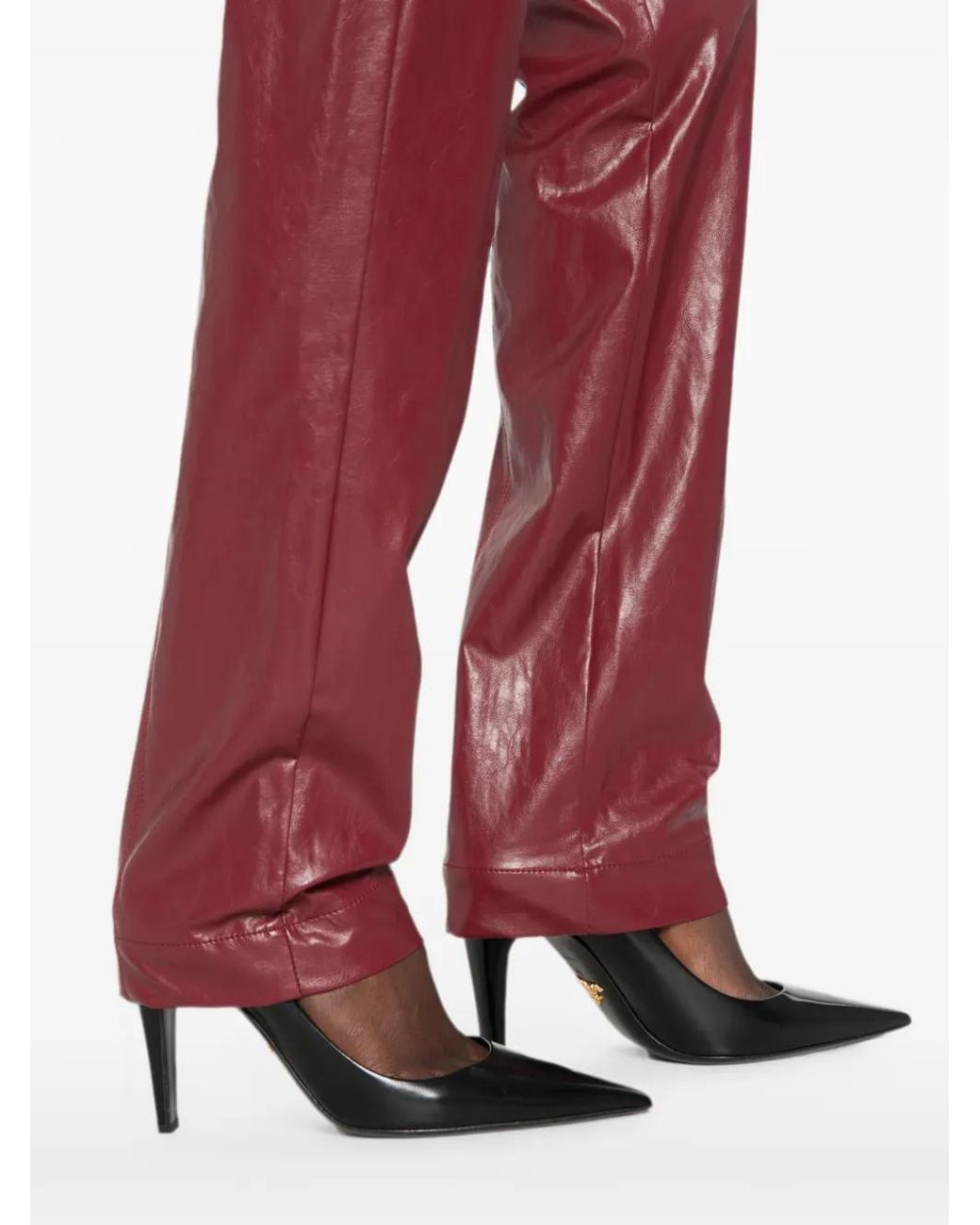 FEDERICA TOSI Red Belt-Loop Pocket Trousers