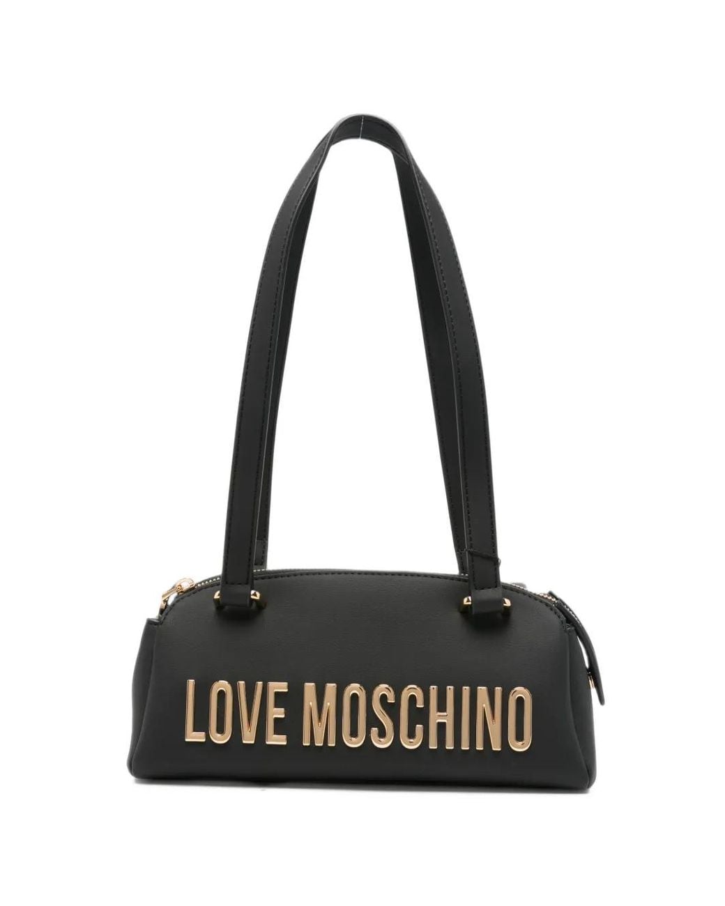 Love Moschino Black Logo-Lettering Shoulder Bag