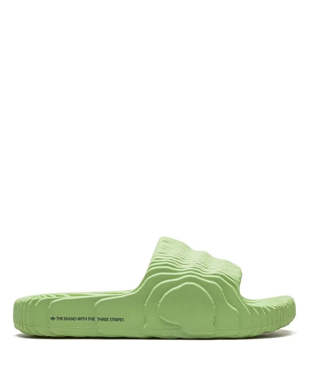 Adidas Green Adilette 22 "Magic Lime" Slides for men