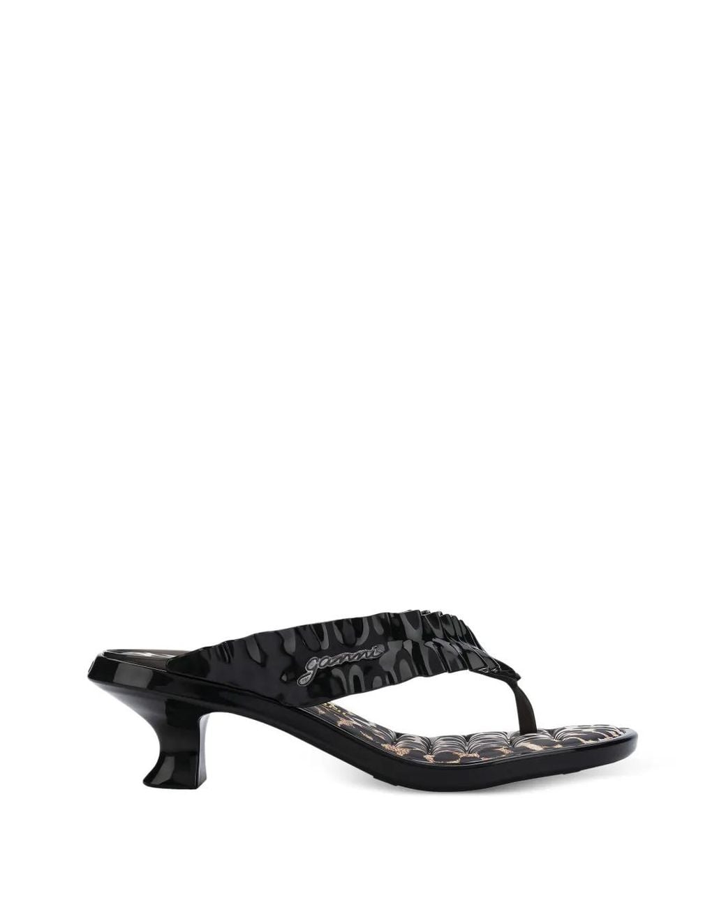 Melissa White X Ganni Kitten-Heel Thong Sandals